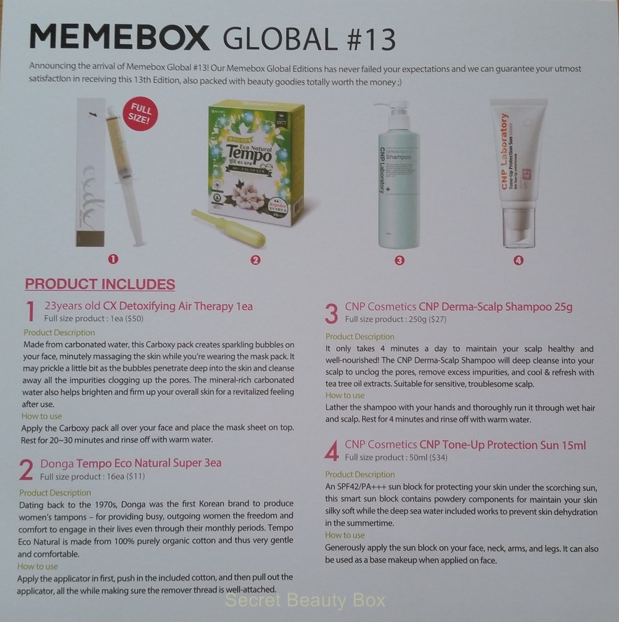 memebox global #13