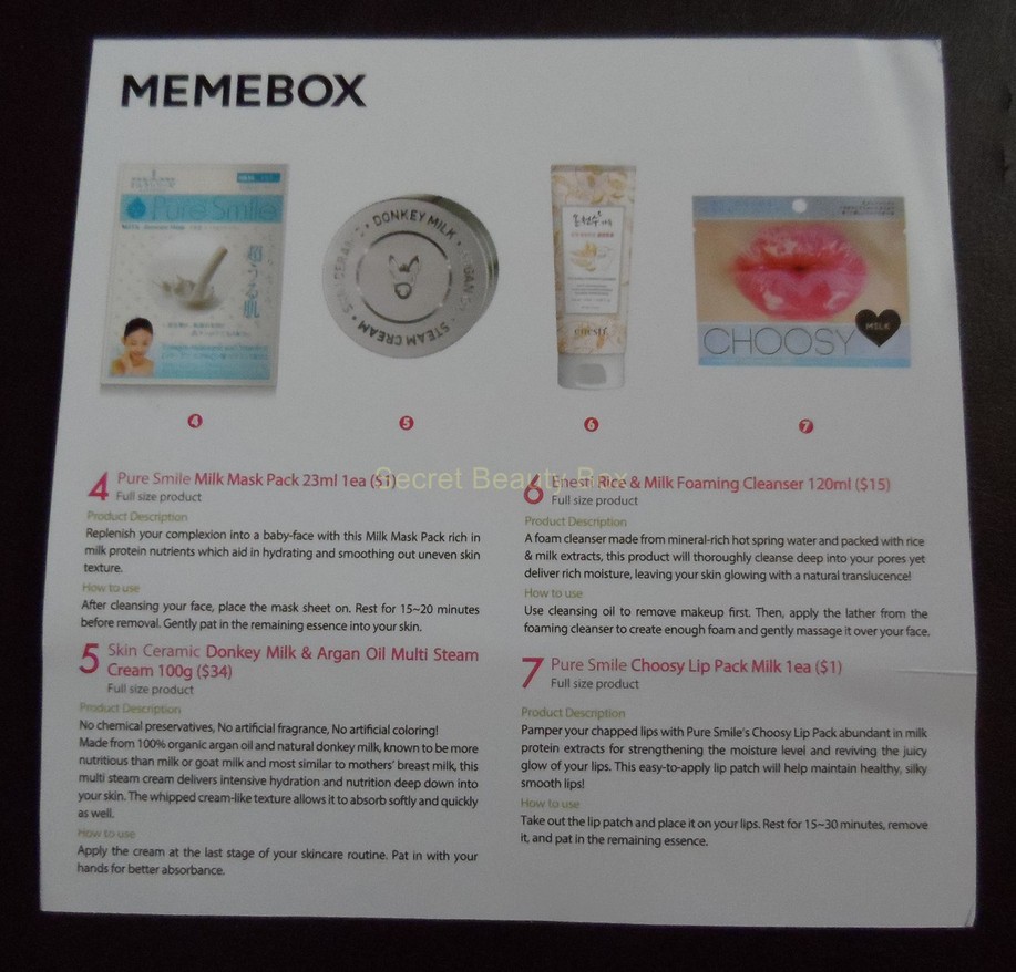 memebox special milk